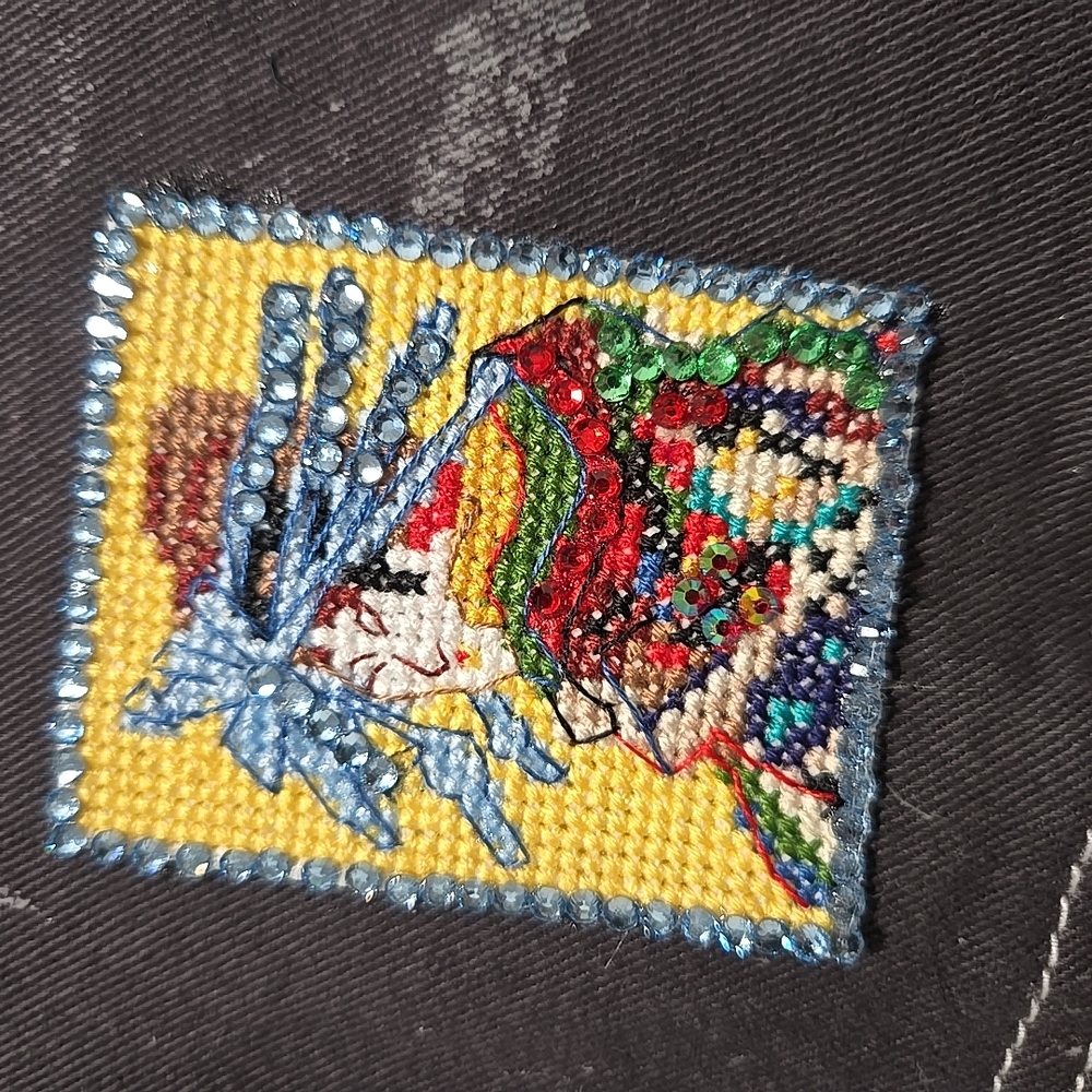 Embroidered Black Denim Vest - Picture 5 of 10
